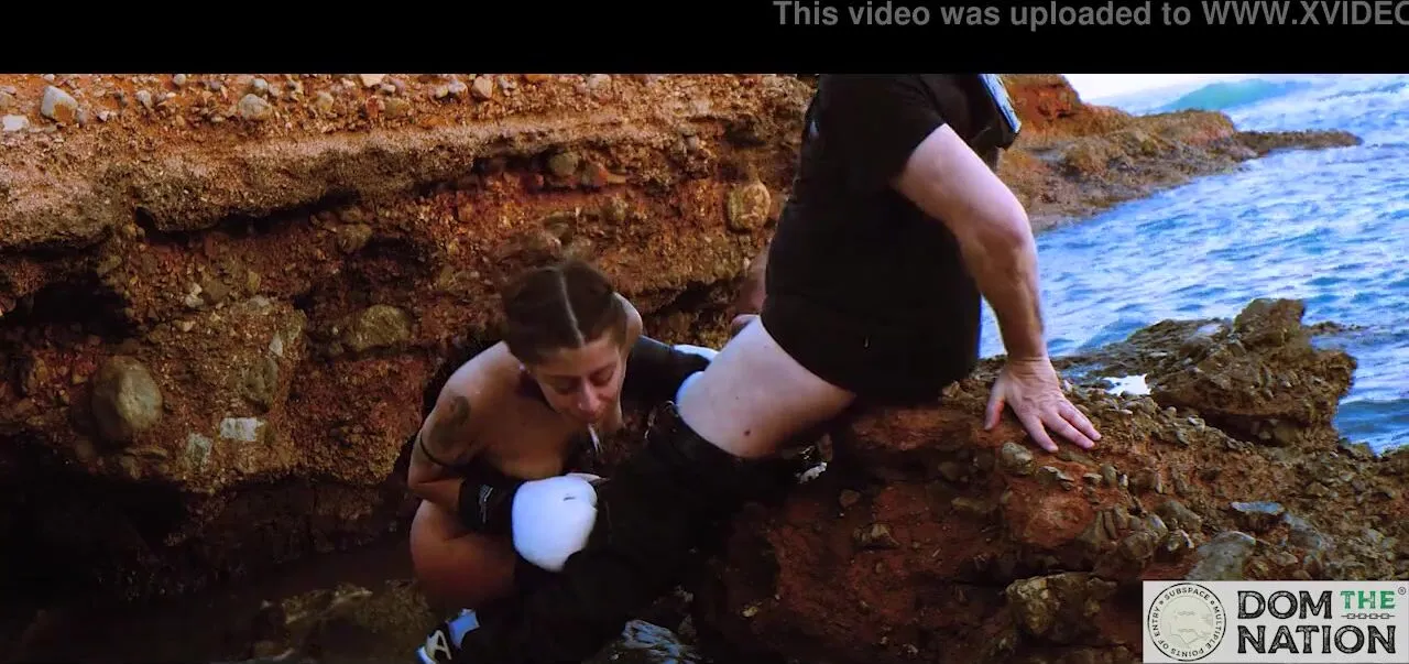 Messy blowjob and hard anal sex with ATM on the hard, cold rocks of the Balearic Sea -- Silvia Soprano in an authentic BDSM documentary film 