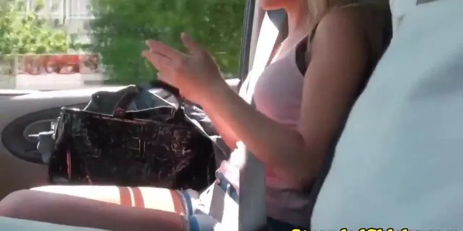 Hitchhiking euro blonde fucking in a field 