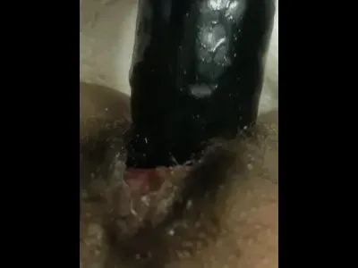 Fuck black Monster dildo and cum double satisfyer pro 