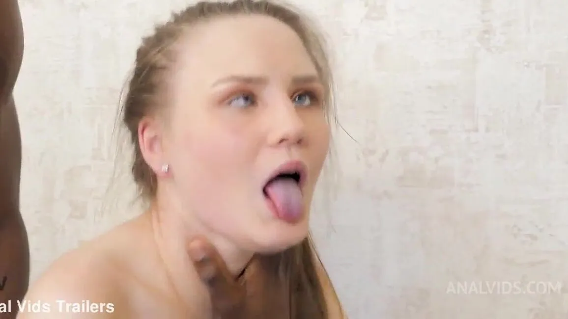 Interracial DP with Deep Balls & Cum Swallowing 