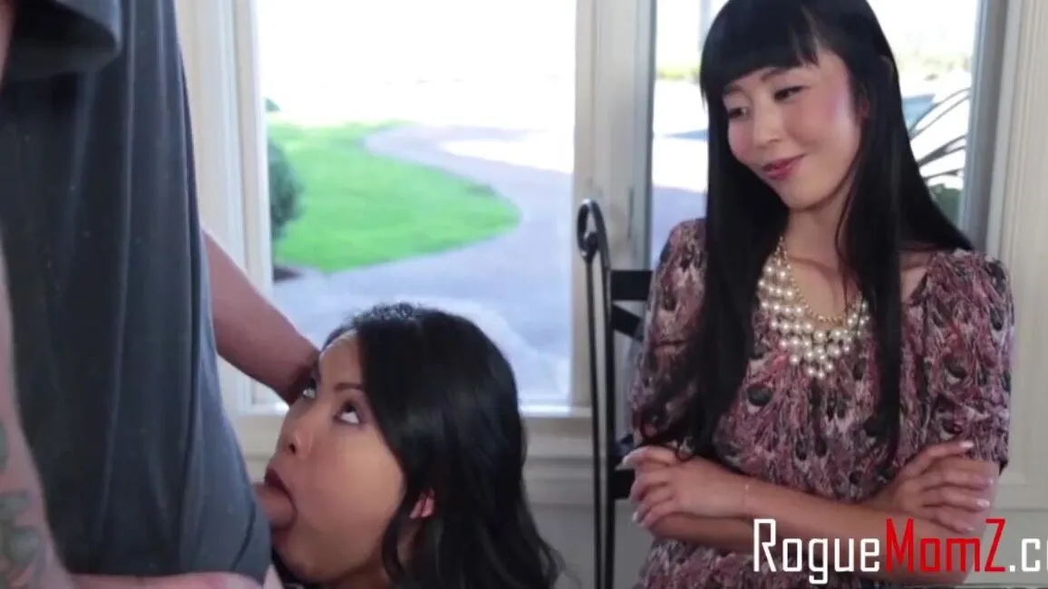 Intense Interracial Threesome with Asian Beauties 