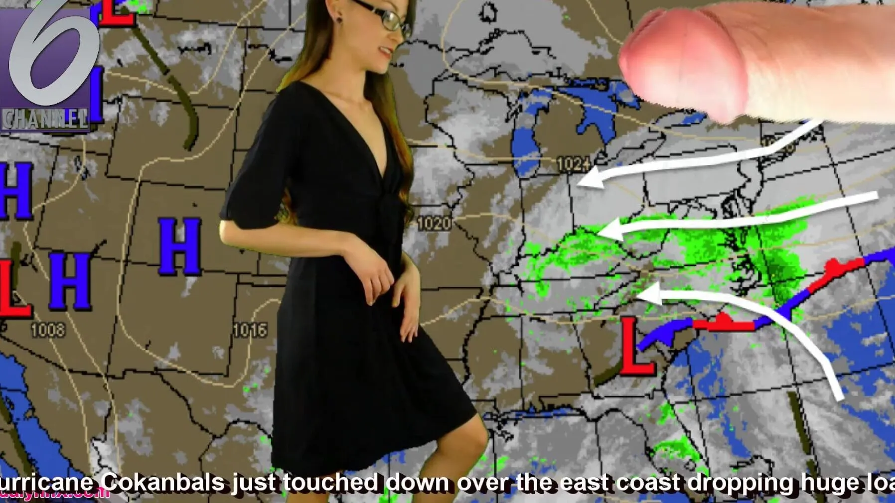 Fisty AdalynnX Delivers Dirty Weather Report! 