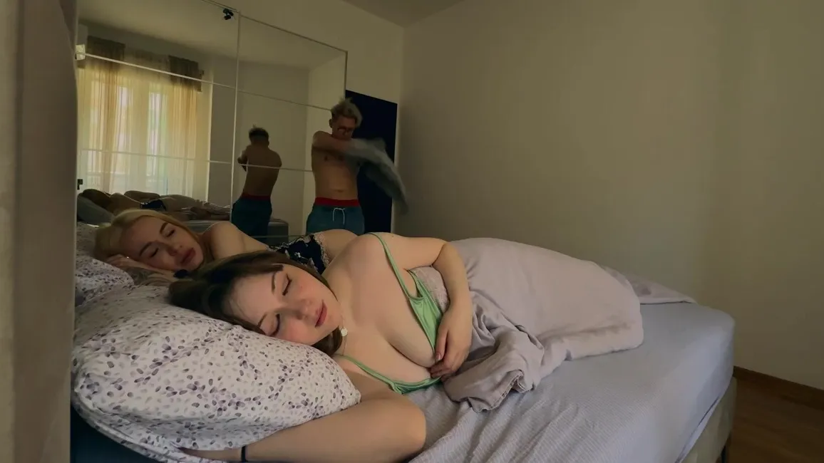 Hot Step Mom and Step Sister Tag Team Horny Step Son in Nasty Hotel Threesome with Shyblanche 