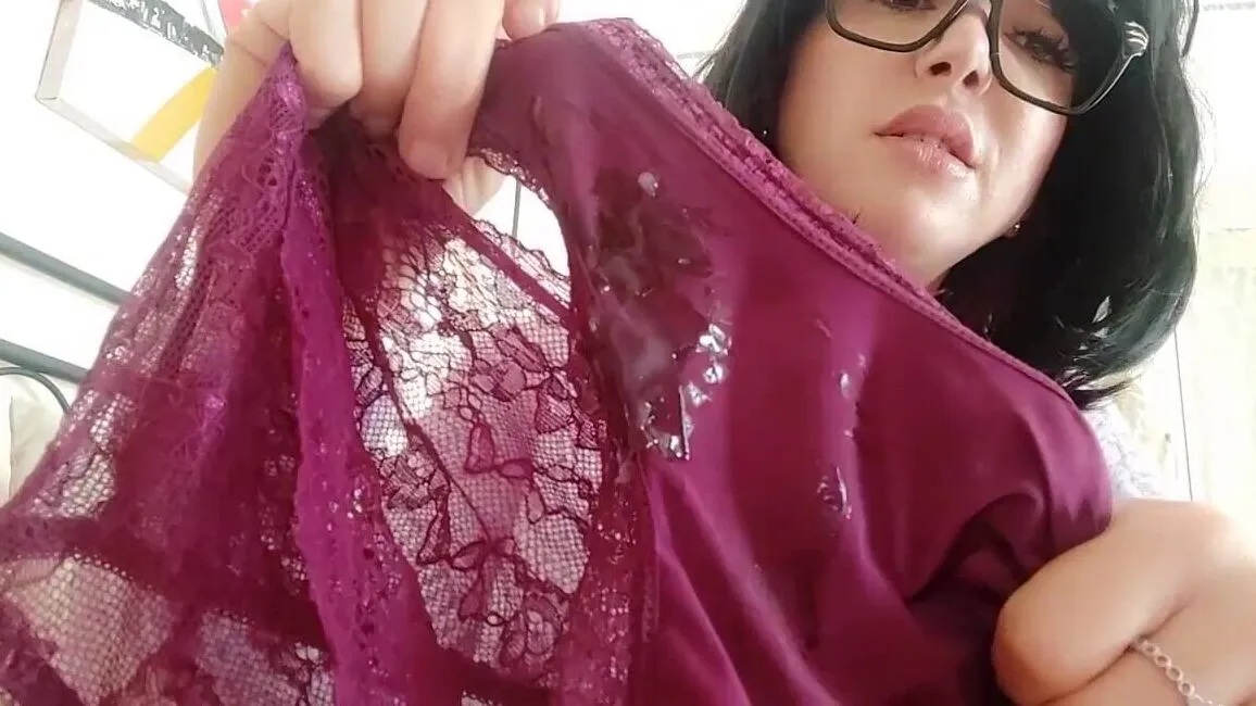 Cowgirl catches step-son cumming in her panties 