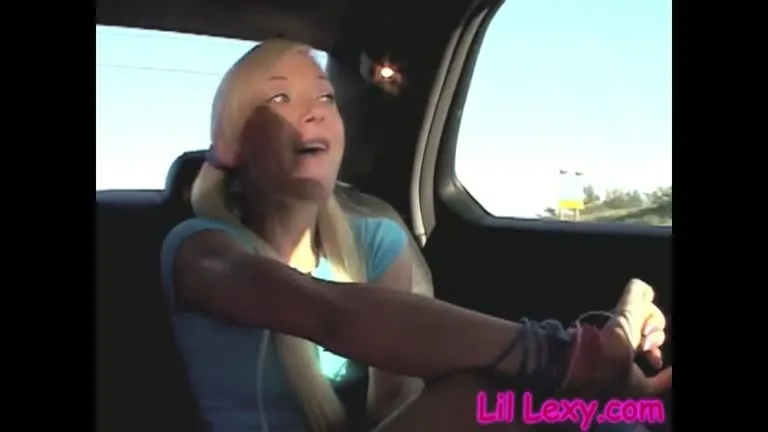Lil Lexy Fingering Closeup At Car 