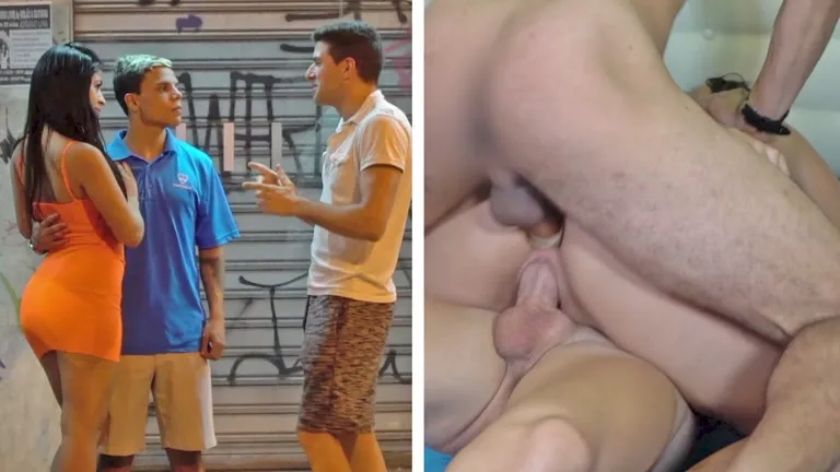Amazing DP Threesome With Young Couple From Brazil 