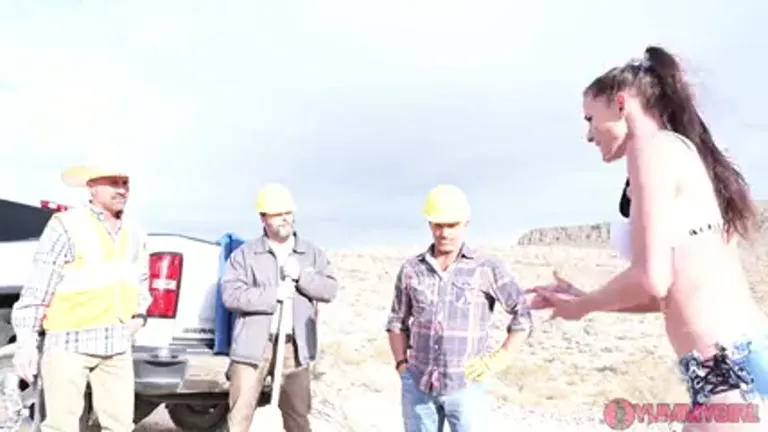 Sofie Marie Gangbang With Construction Workers 