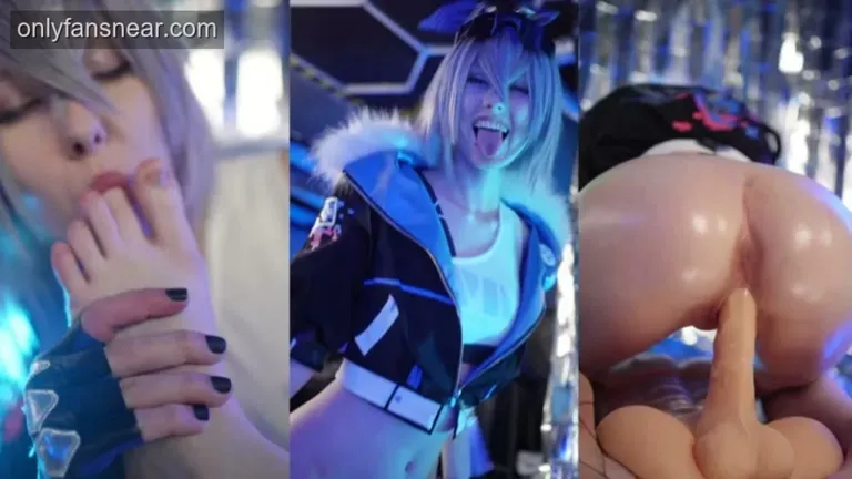 Li*** Emo Kitten Licks Her Feet & Masturbates As Sillver Wolf - 