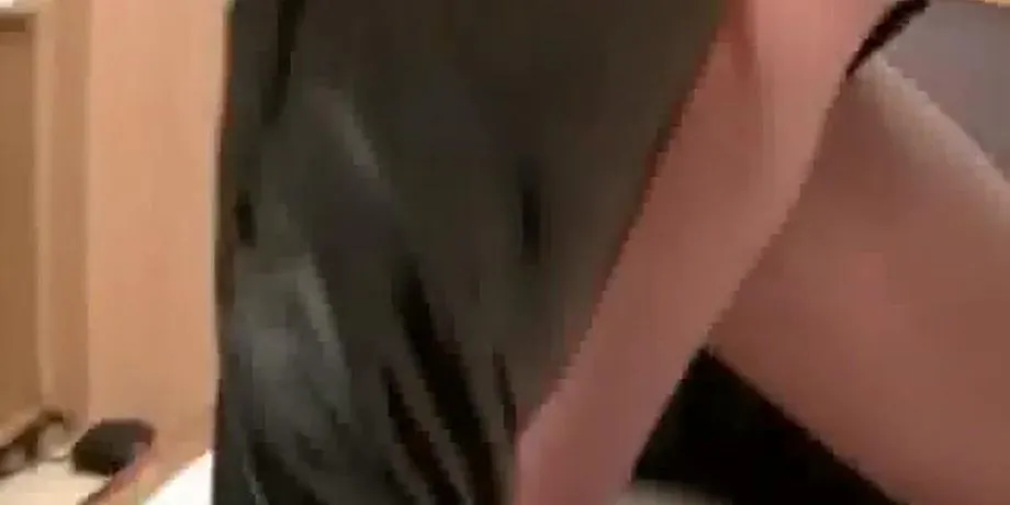 Fucking her cunt with a champagne bottle 