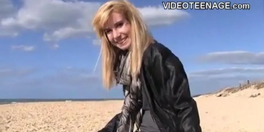 shy blonde te*** first porn casting 
