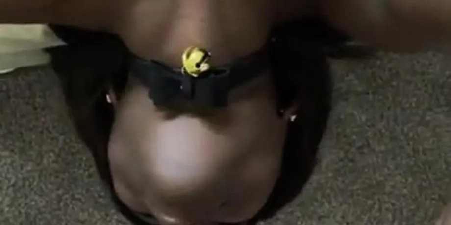 AMBF interracial - black girl begs Korean Man for deepthroat 