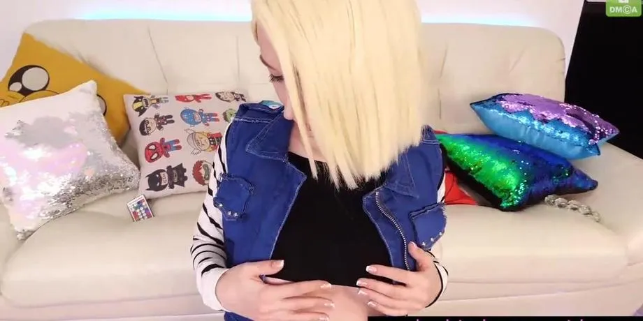 DragonBall Android 18 fucks with fuckmachine creampie cosplay girl Anal cosplay 