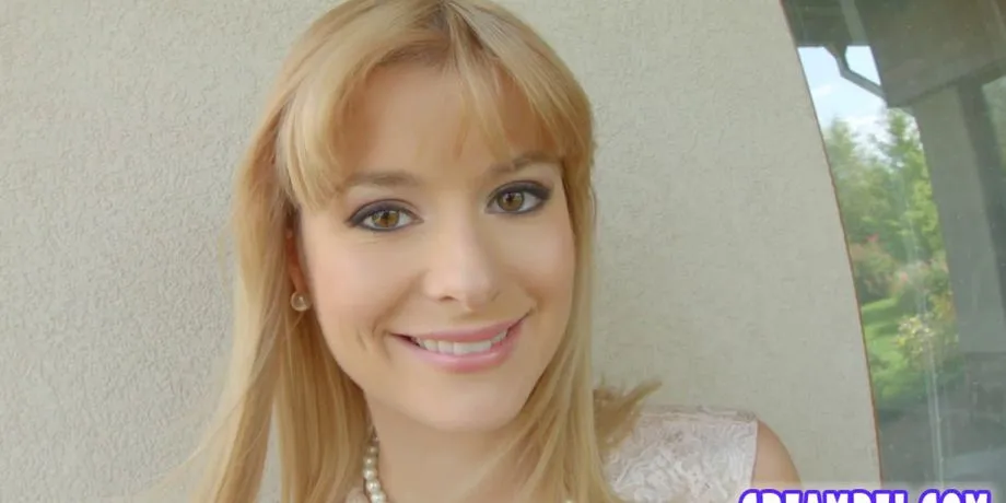 Blonde Charlyse shows off her pussy creampie 