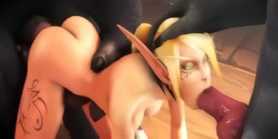 World of Warcraft Bl*** Elf Gets a Nice Hard Pounding from Behind (JuicyBooty) 
