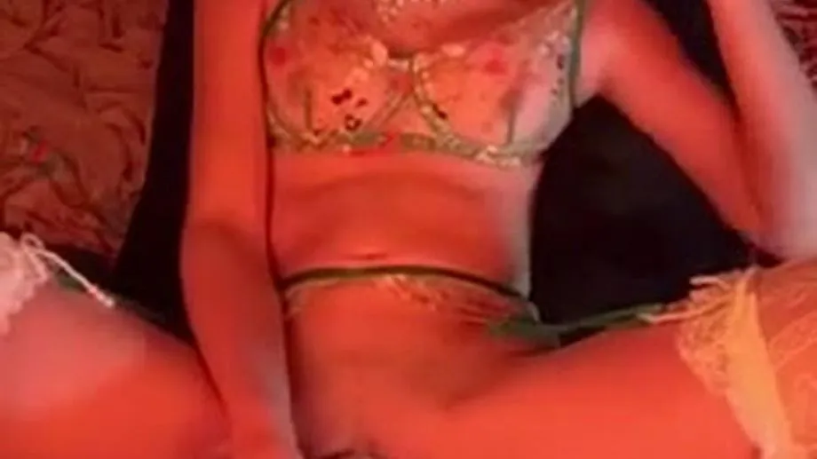 Layla Jenner OF Green White Lingerie 