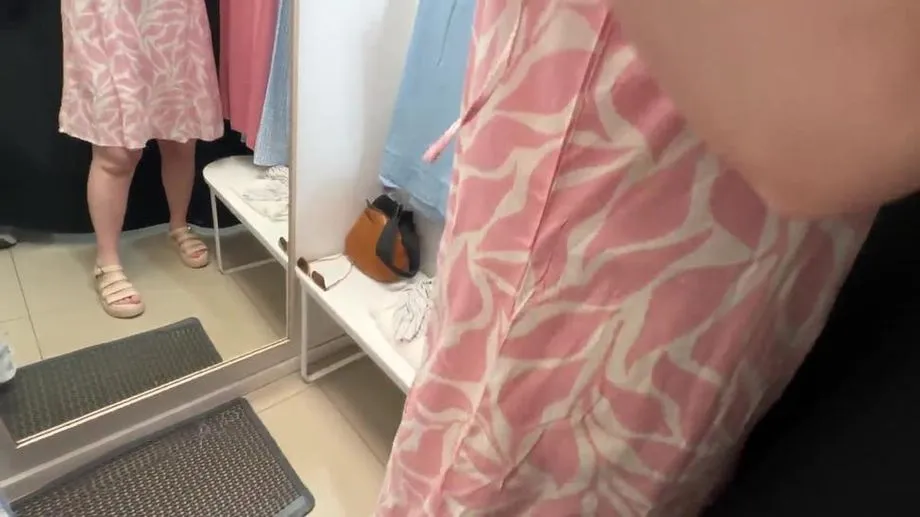 Fitting Room. I Spy on a Busty Beauty Changing Clothes and Fuck Her, Ending U... 