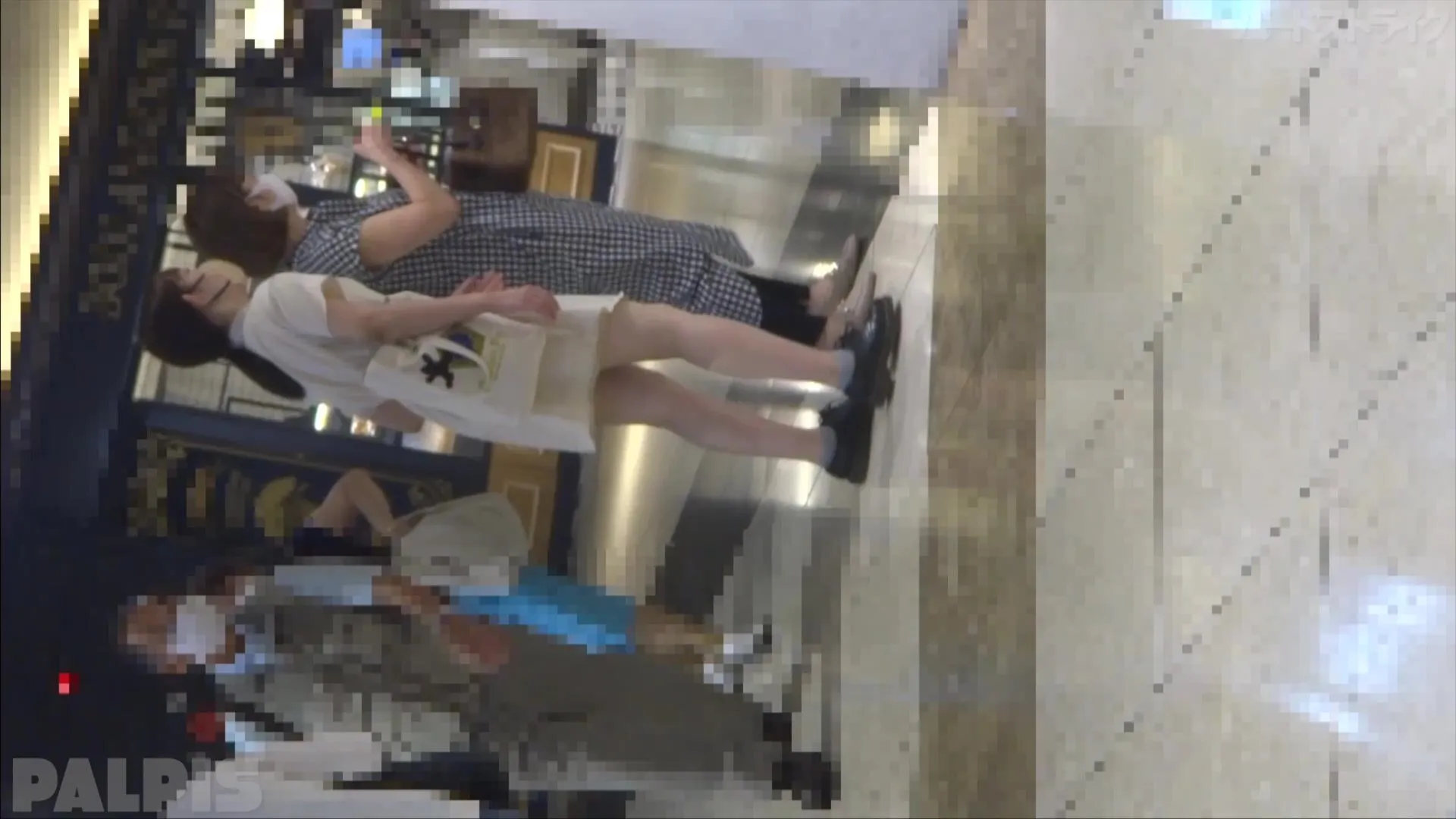 Her butt is plump in a light purple tight suit voyeur jp 2 