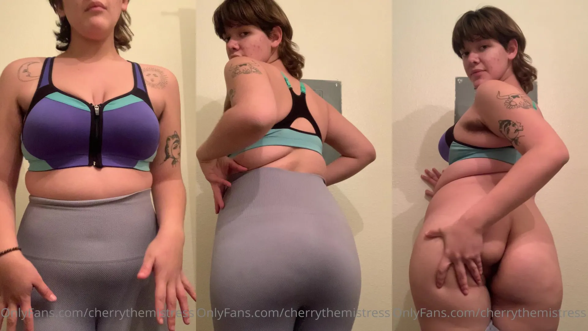 Cherrythemistress Removes Shorts To Expose Her Ass 