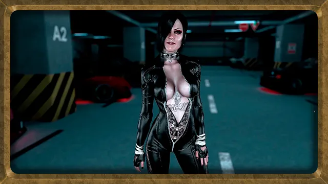 Gothic dominatrix Lisbeth Salander dancing for you in tight latex bodysuit 
