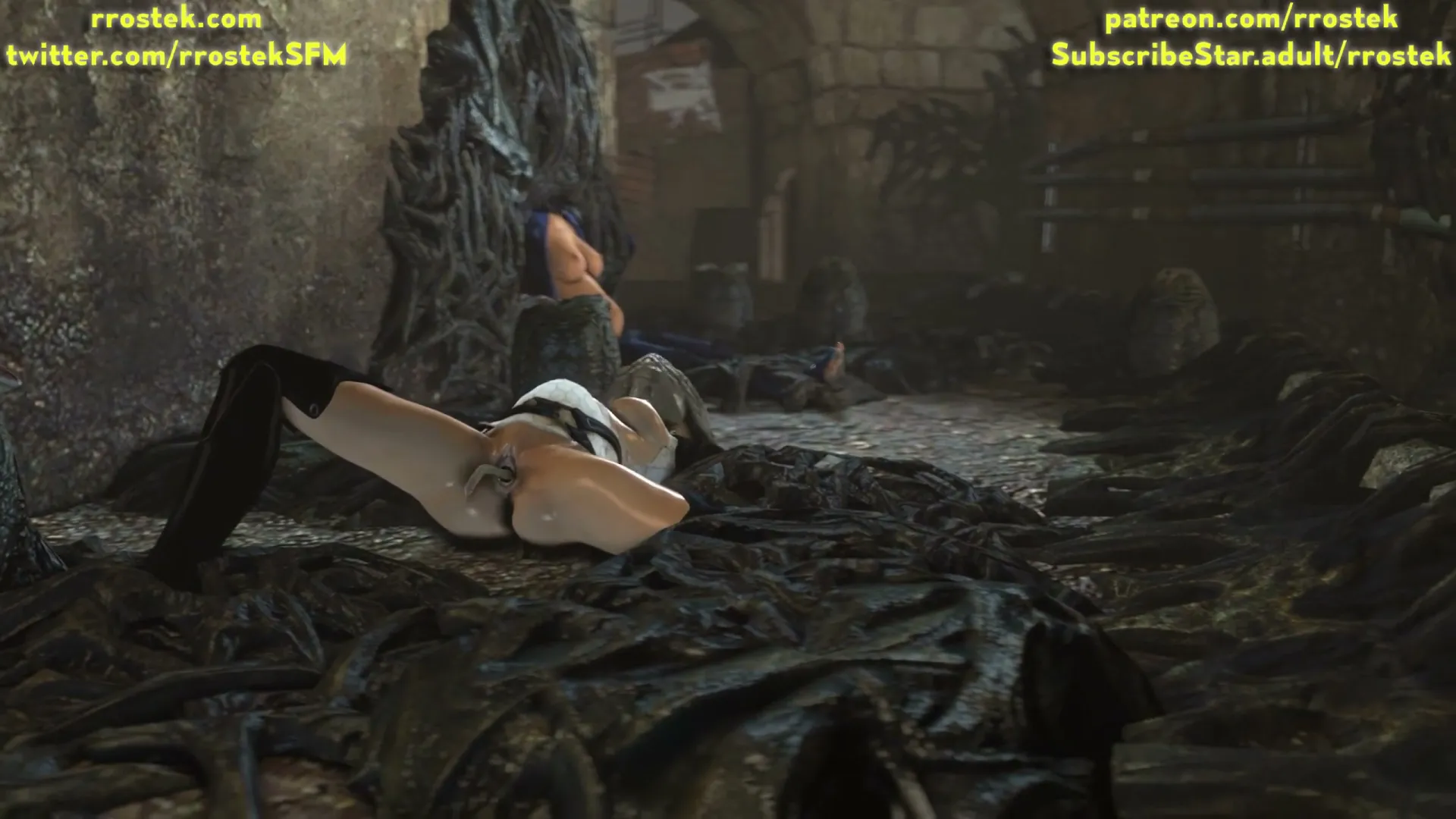 Miranda Lawson trapped in Xenomorph goo fucked hard by aliens 