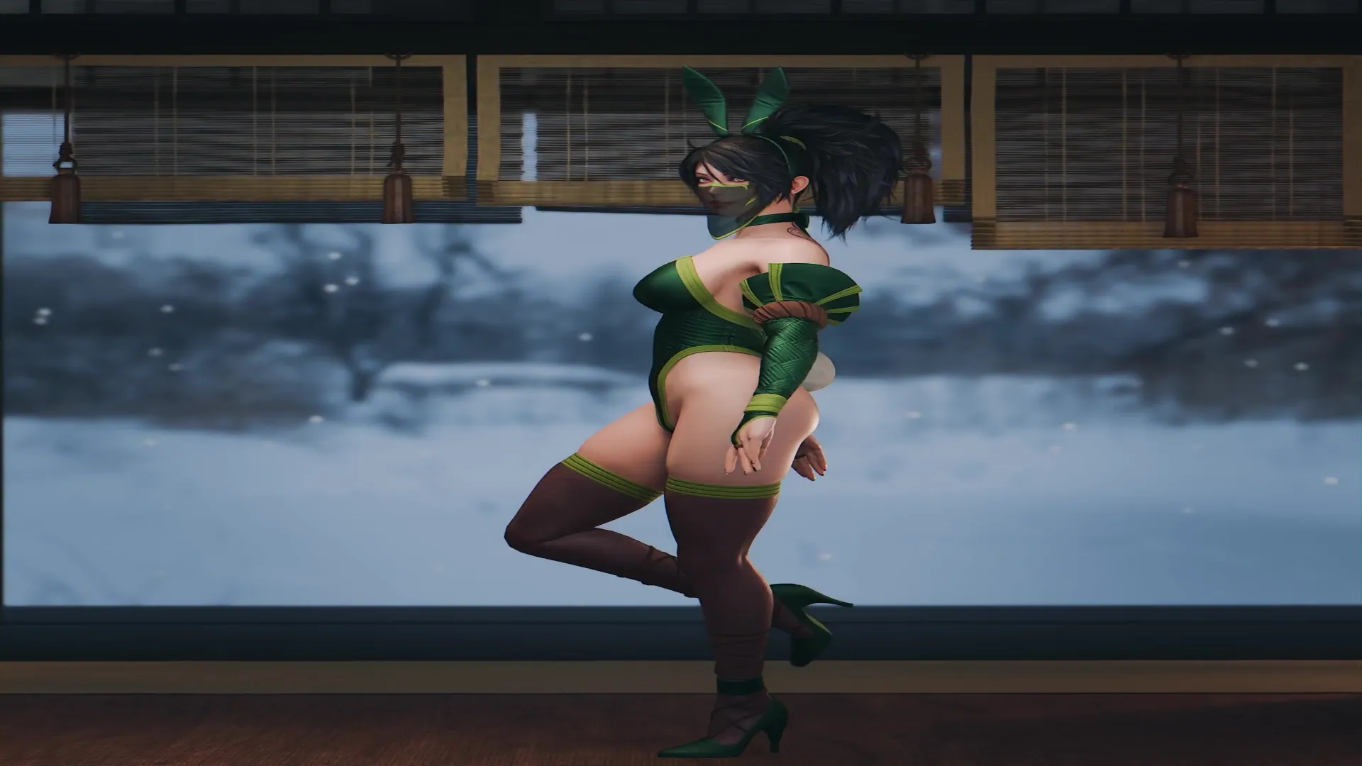 akali jhomen tethi league of legends bunny suit tease 