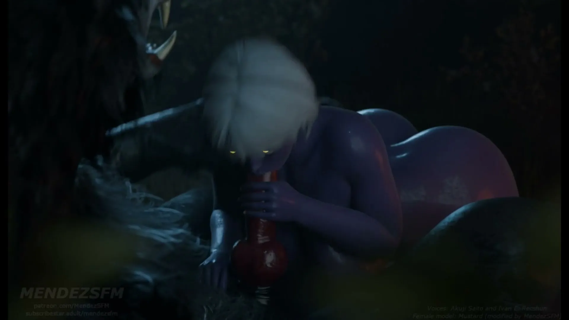 Dark Elf Nyssa pleasures and fucks werewolf [MendezSFM] 