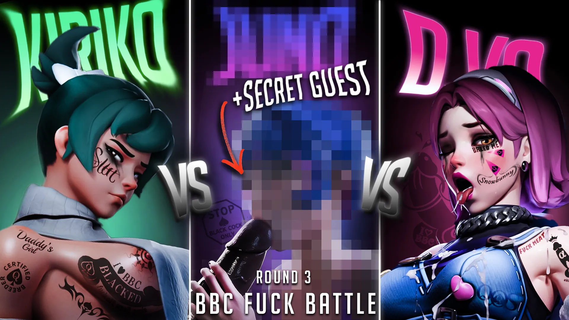 KIRIKO VS D.VA | BBC FUCK BATTLE | ROUND 3 + SECRET GUEST 