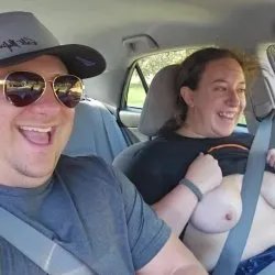 caught flashing in car 
