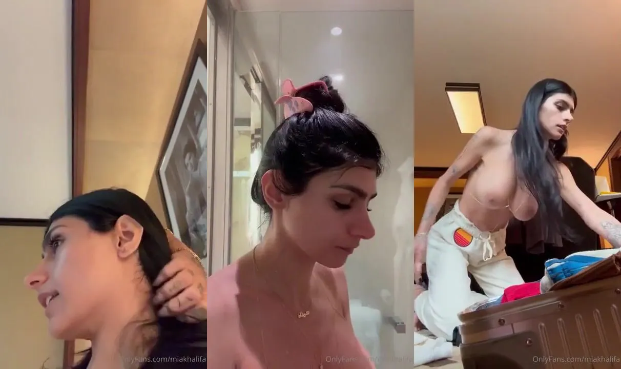 Mia Khalifa In Hotel Shower Flaunting Her Tits 