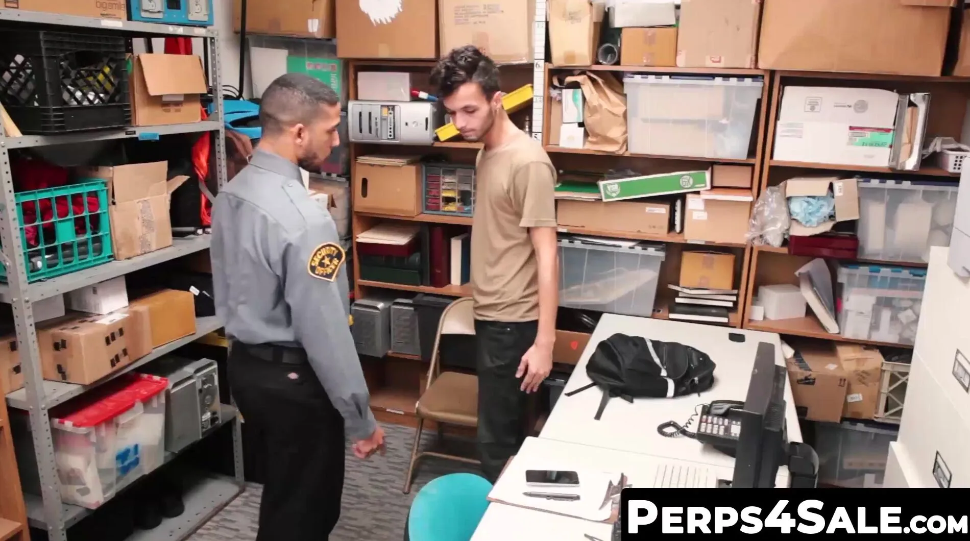 Perps4Sale.com - Skinny gay perp receives Hard and Fast Bareback from cop 