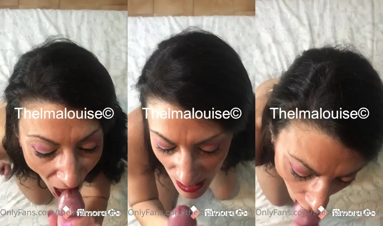Thelmalouise2019 Sucks a Pink Dildo Deep in POV Blowjob Action for OnlyFans Video 