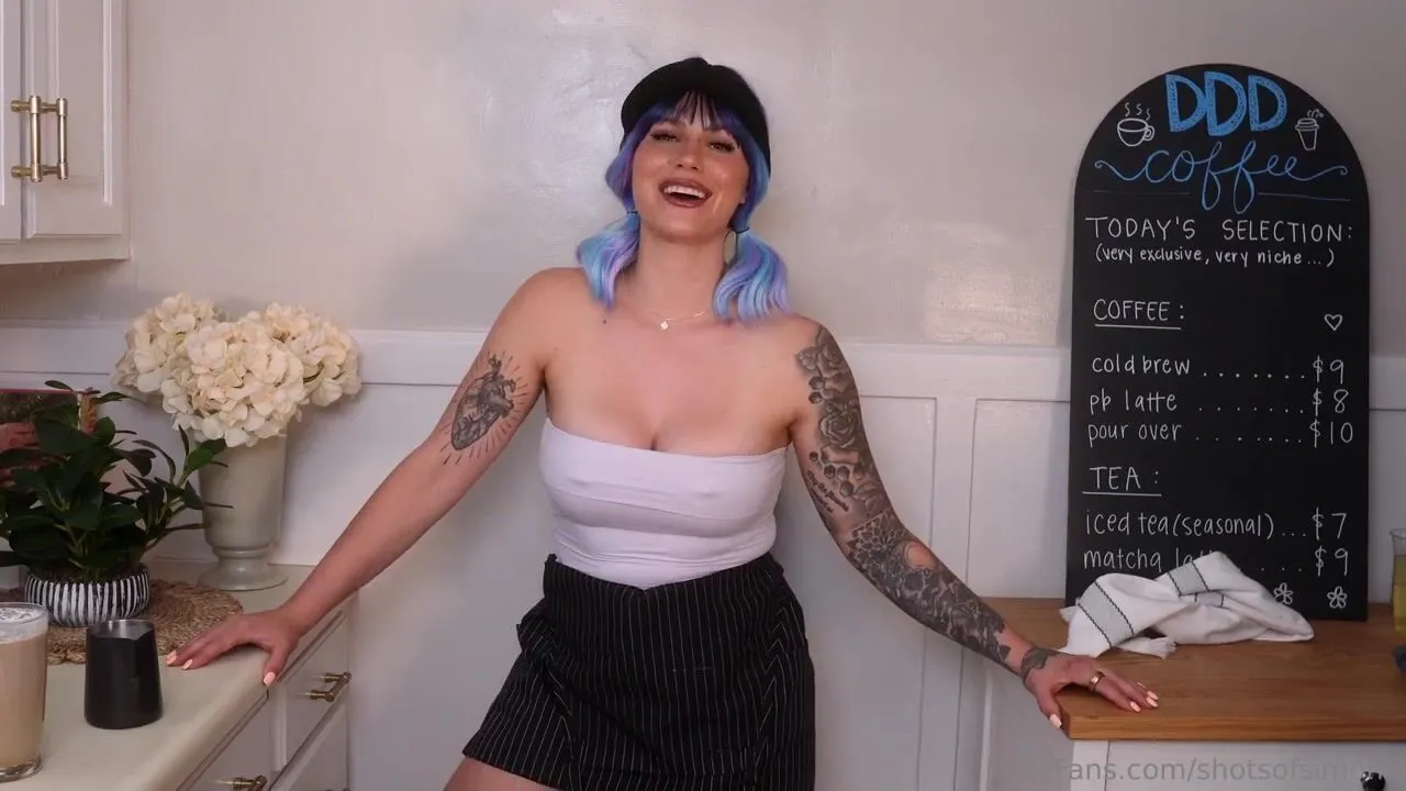 Simone ASMR Serves Up a Steamy Barista Roleplay with Coffee and JOI in This OnlyFans Video 
