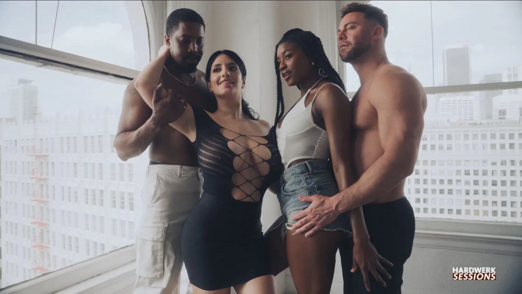 Interracial Foursome 4K 