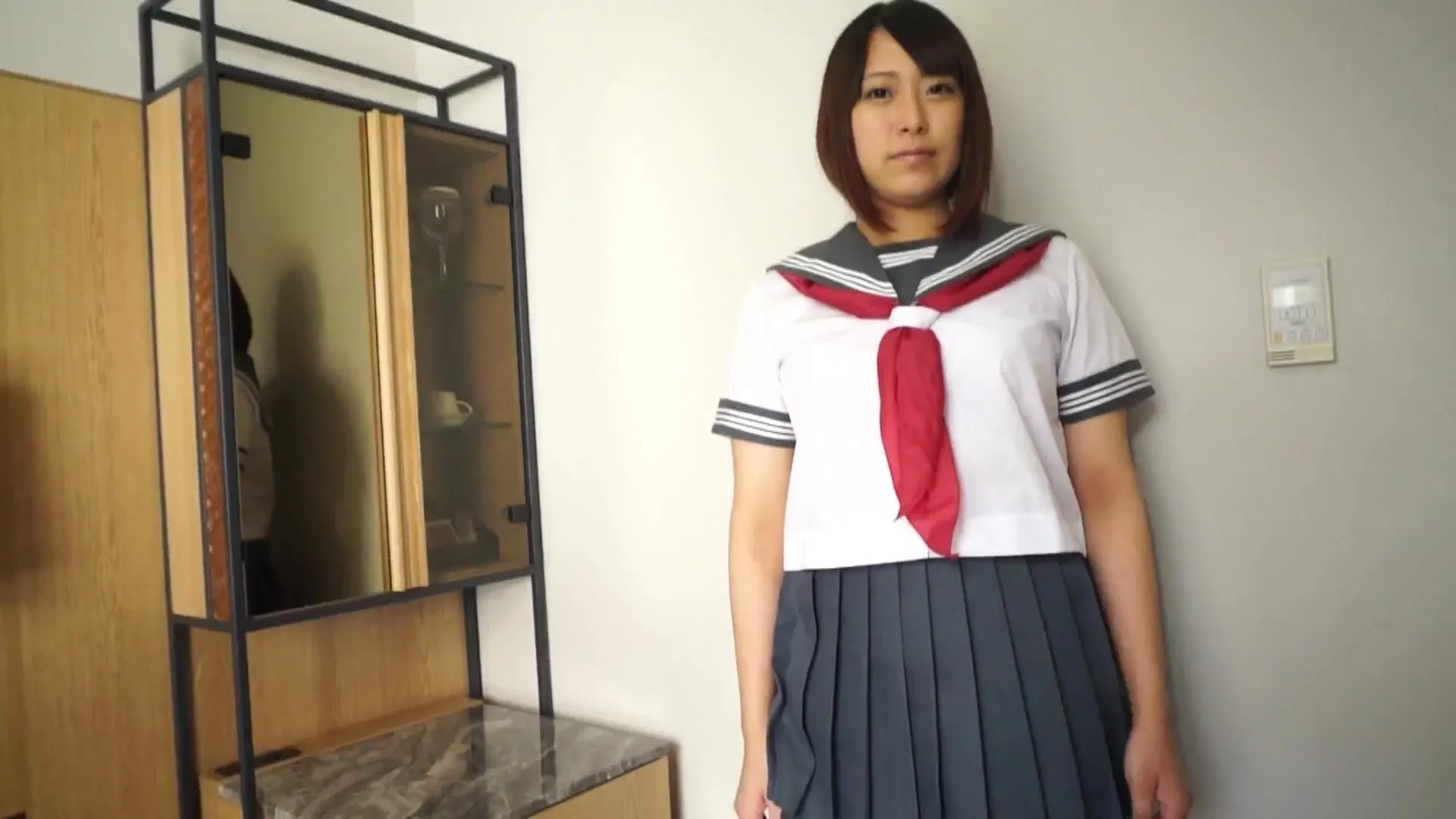 Japanese girl from the Volleyball club haves some afterschool fun 
