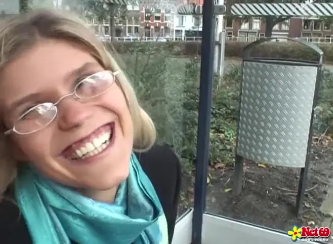 Net69 - Hot Dutch Blonde in Glasses Enjoys Anal Fingering and Hard Anal Sex 