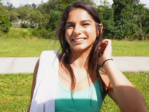Charming Young Latina Gets Her Pussy Fucked in a Dirty Bus 
